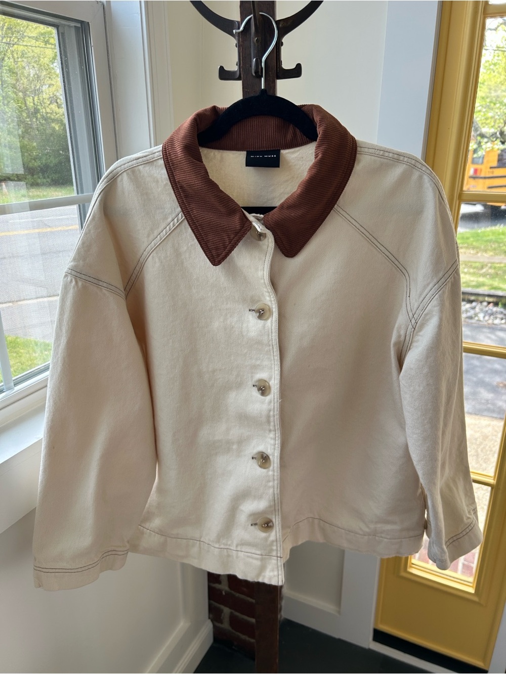 Miou Muse Cream Shacket/Chore Coat
